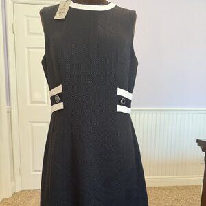 HOBB Jacquie Dress, size 8 Black /Ivory